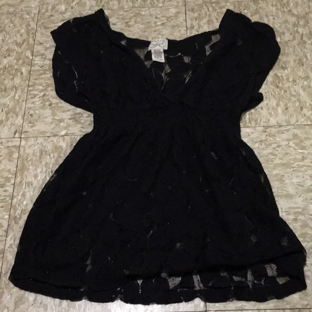 M Black lacy Couture t-shirt